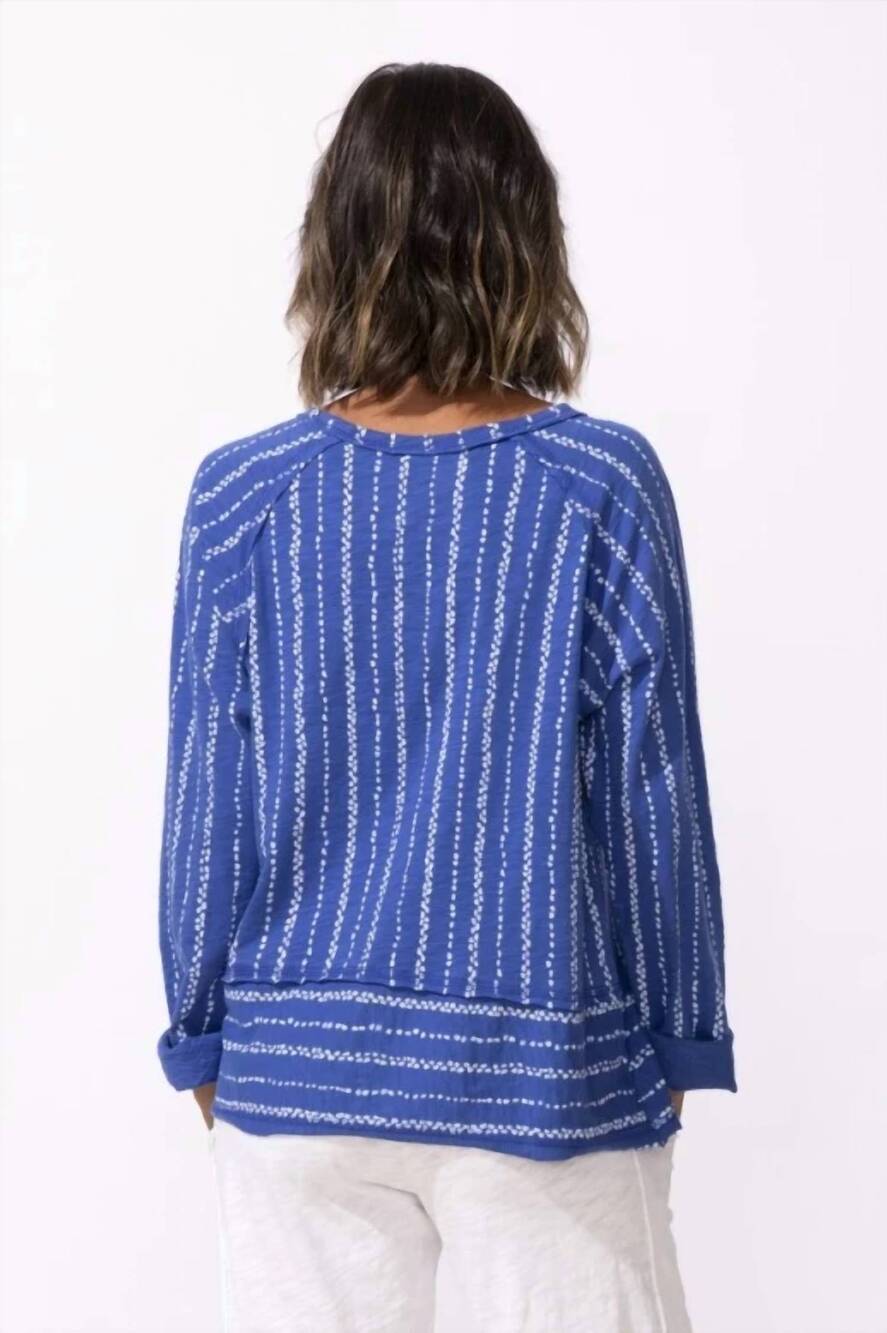NEW ESCAPE BY HABITAT driftwood stripe lookout pullover sweatshirt in resort - Picture 3 of 4
